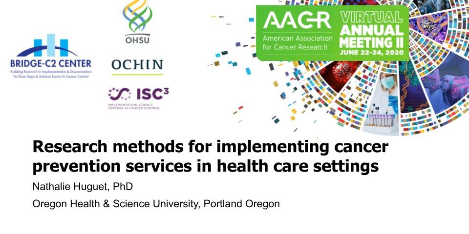 Research methods for implementing cancer prevention services in health care settings